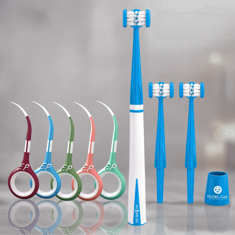 Combo - My1Brush (3 Sided Manual Soft Bristle Toothbrush) + Eazypick (Toothpicks)