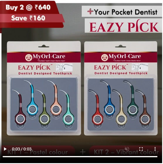 EazyPick Scientifically Designed Reusable Interdental Toothpick | Pack of 2 (10 Units)