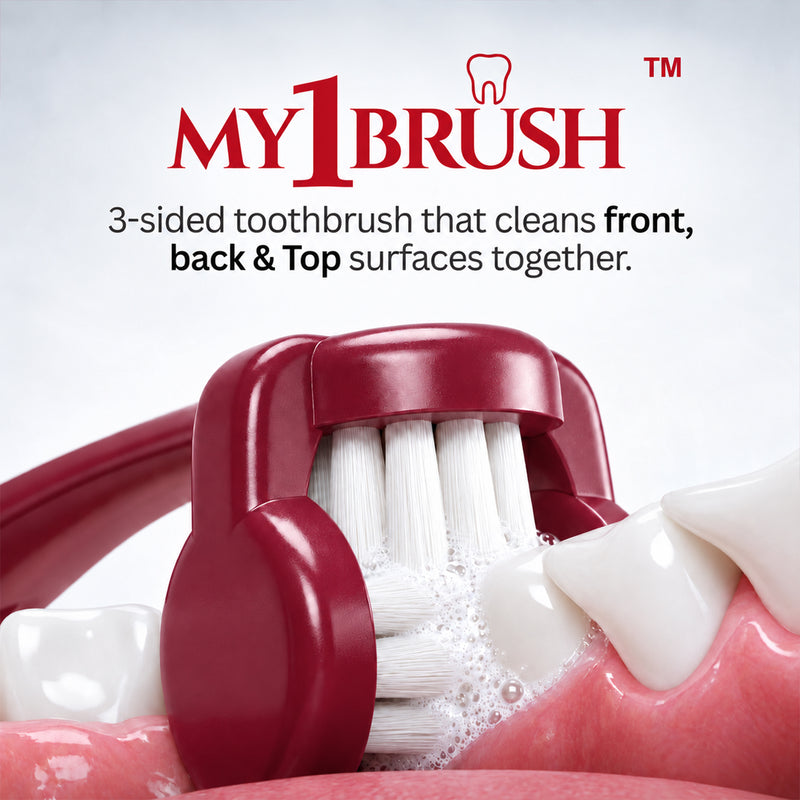 My1Brush Couple Pack | 3-Sided Toothbrushes