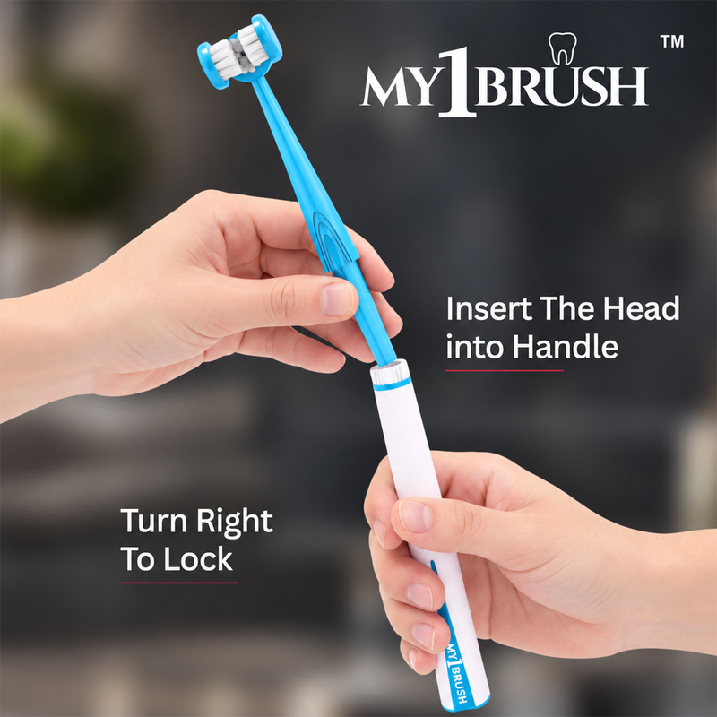 My1Brush + EazyPick Oral Care Combo | Toothbrush + Interdental Pick