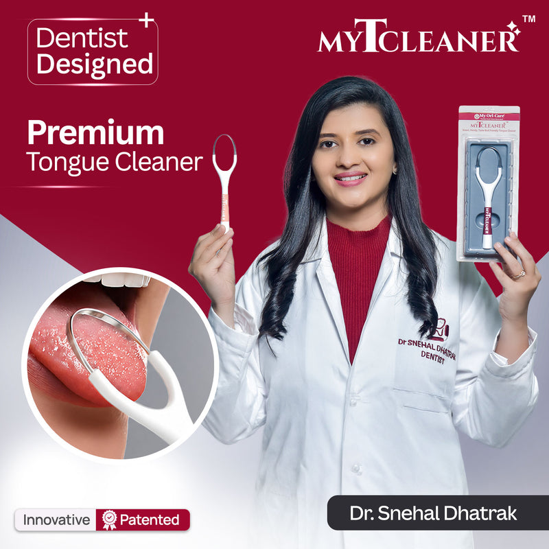MyTCleaner Premium Stainless Steel Tongue Cleaner | Smart & Rust-Free Design | Combo Pack